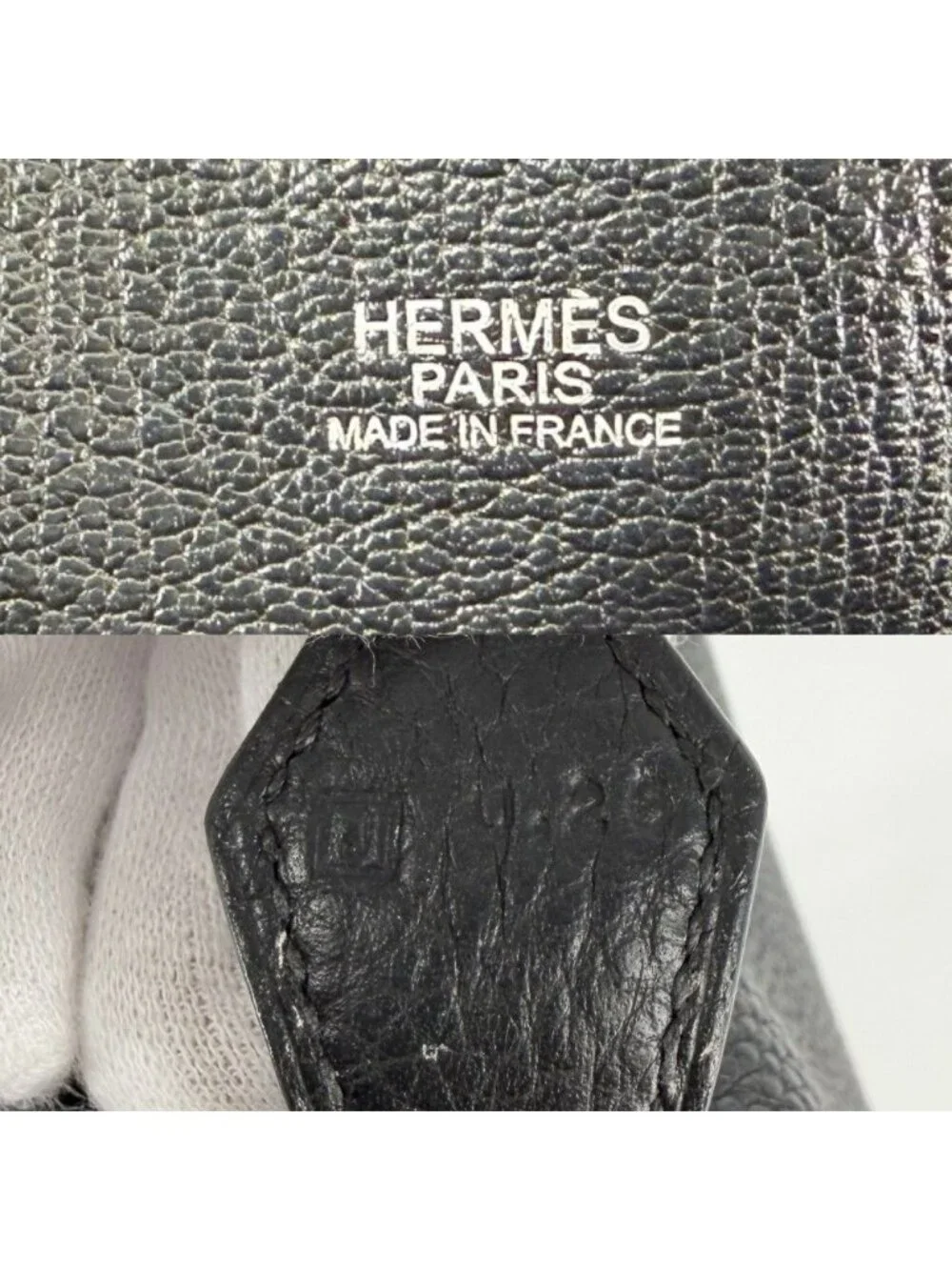 Hermes Handbag Bolide 31 Leather Black Silver